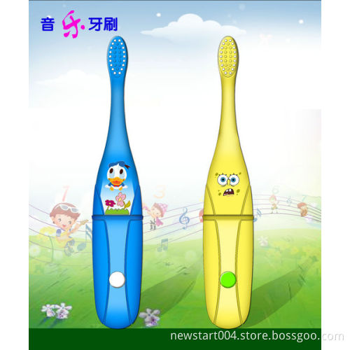 Kids musical toothbrush 2 min timer toothbrush battery operated toothbrush